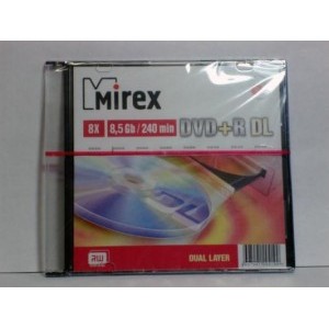 DVD+R Mirex  8x, 8,5Gb Slim...