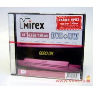 DVD+RW Mirex 4x, 4.7Gb Slim