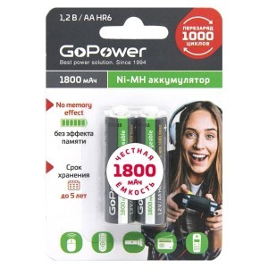 Аккумулятор GoPower HR6 BL2...